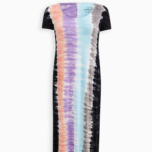 Torrid super soft multicolor tie dye maxi dress size 1 - Picture 1 of 3